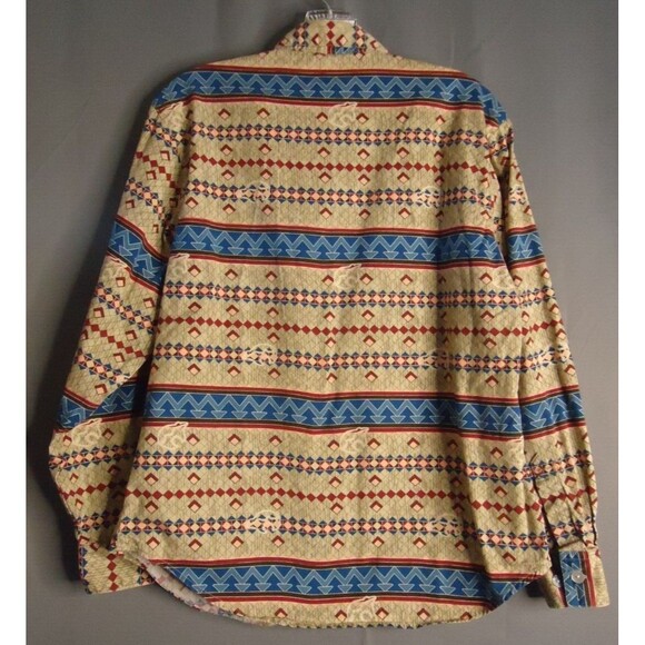 Wrangler Western Wear For Women Multicolored Aztec Print Button Up Shirt Medium - Picture 8 of 8